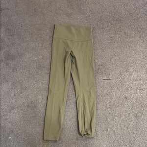 Olive Green High-Waisted Leggings